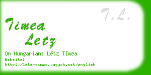 timea letz business card